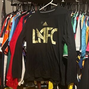 Adidas Black and Gold LAFC Long Sleeve Tee